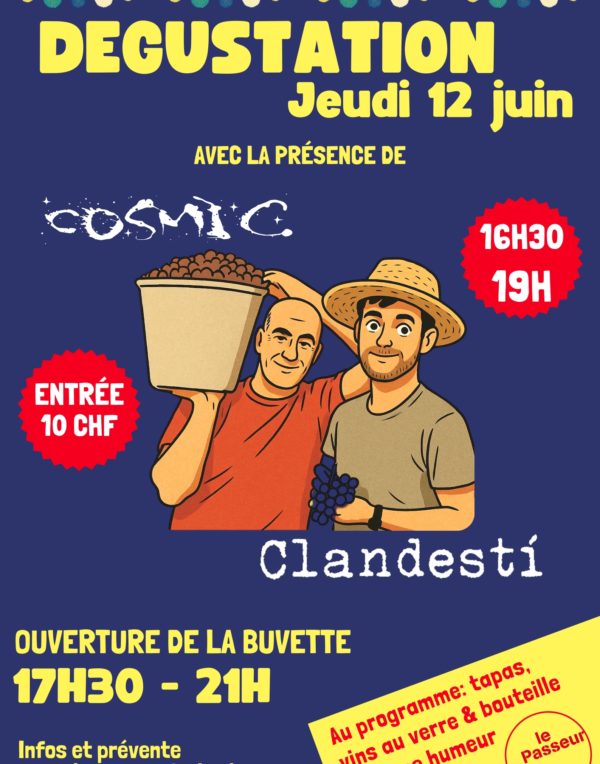 Soirée dégustation Cosmic et Clandestina